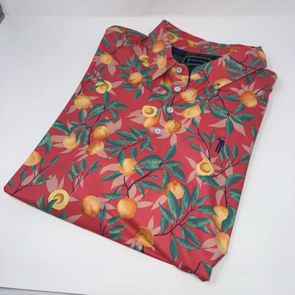 William Murray Thats A Peach Hon Polo Golf Shirt Performance Size XL